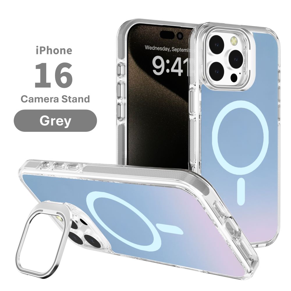 iPhone 16 Pro 6.3 Iridescent Matte Magsafe Case with Stash Stand
