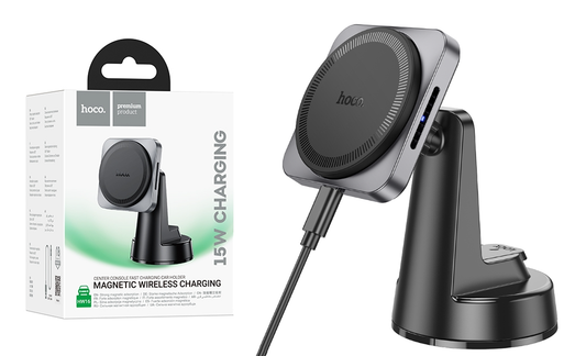 HOCO HW16 Speed Magnetic Wireless Charger Center Console Car Holder 15W