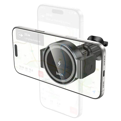 HOCO HW35 Power Electric Magnetic Wireless Charging Air Vent Car Holder