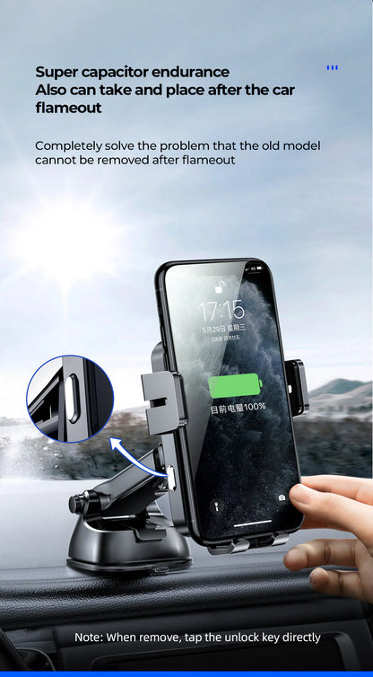 Joyroom JR-ZS219 Three-Axis Electric Wireless Charging Dashboard Car Holder
