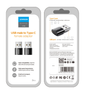 Joyroom S-H152 USB-A (M) to Type-C (F) Adapter