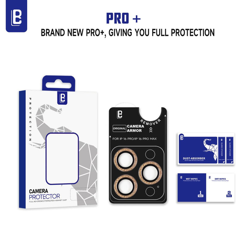 iPhone 15 Pro 6.1/15 Pro Max 6.7 LB Glitter Eagle-Eye Camera 3 Lens Protection