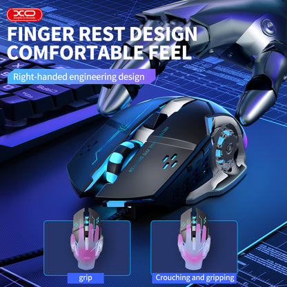 XO M10 Gaming Mechanical 6 Button Light Emitting Wired Mouse