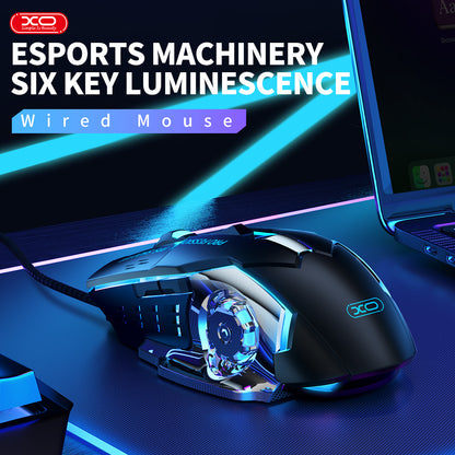 XO M10 Gaming Mechanical 6 Button Light Emitting Wired Mouse