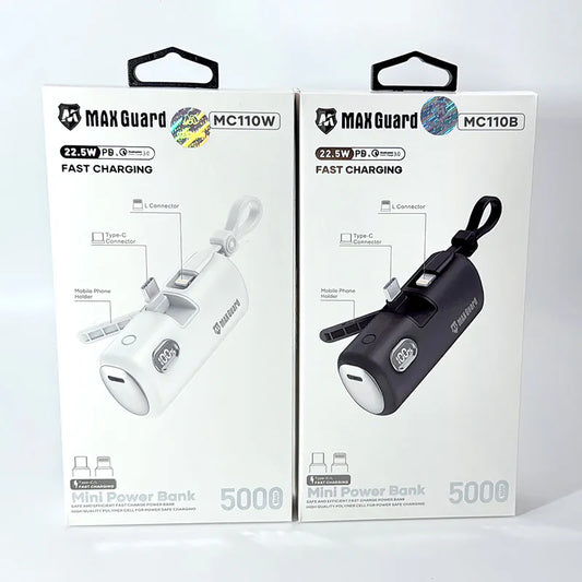 MAXGUARD MC110 C+L Fast Charging Mini Power Bank 5000mAh