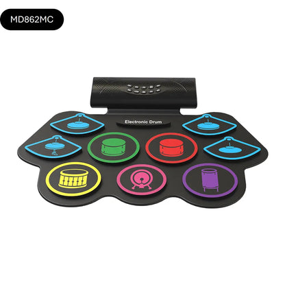 KONIX Silicone Roll Up Electronic Drum Set with Bluetooth Speaker