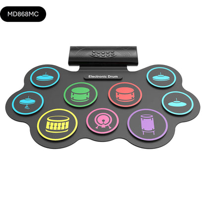 KONIX Silicone Roll Up Electronic Drum Set with Bluetooth Speaker