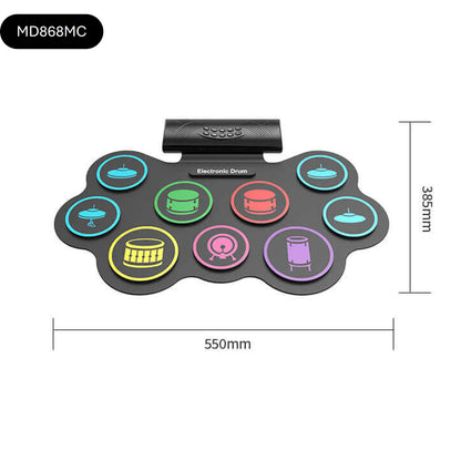 KONIX Silicone Roll Up Electronic Drum Set with Bluetooth Speaker