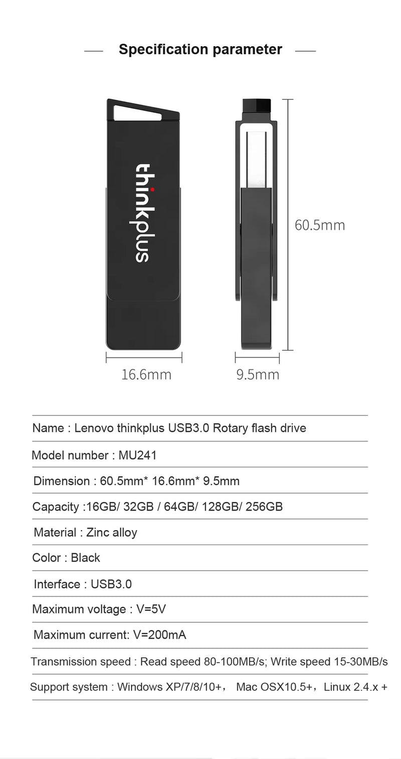 Lenovo Thinkplus MU241 USB3.0 Flash Drive