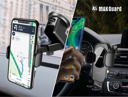 MaxGuard C9 Plus Wireless Charger 2 in 1 Car Holder 15W