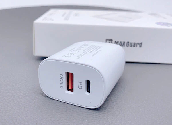 MaxGuard WT25WAC USB-A & USB-C 25W PD Power Adapter