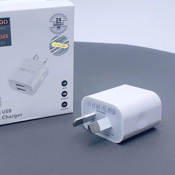 Mobigo GO-306 Dual USB Ports 2.1A Output Power Adapter