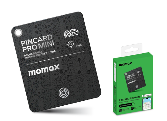 Momax BR8D PinCard Pro Mini Rechargeable Find My Tracker