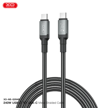 XO NB-Q264B Type-C to Type-C 240W High Power Cable