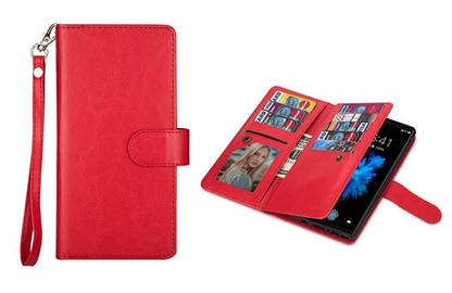 [PRE-O] iPhone XR PU Leather Wallet with 9 Card Slots