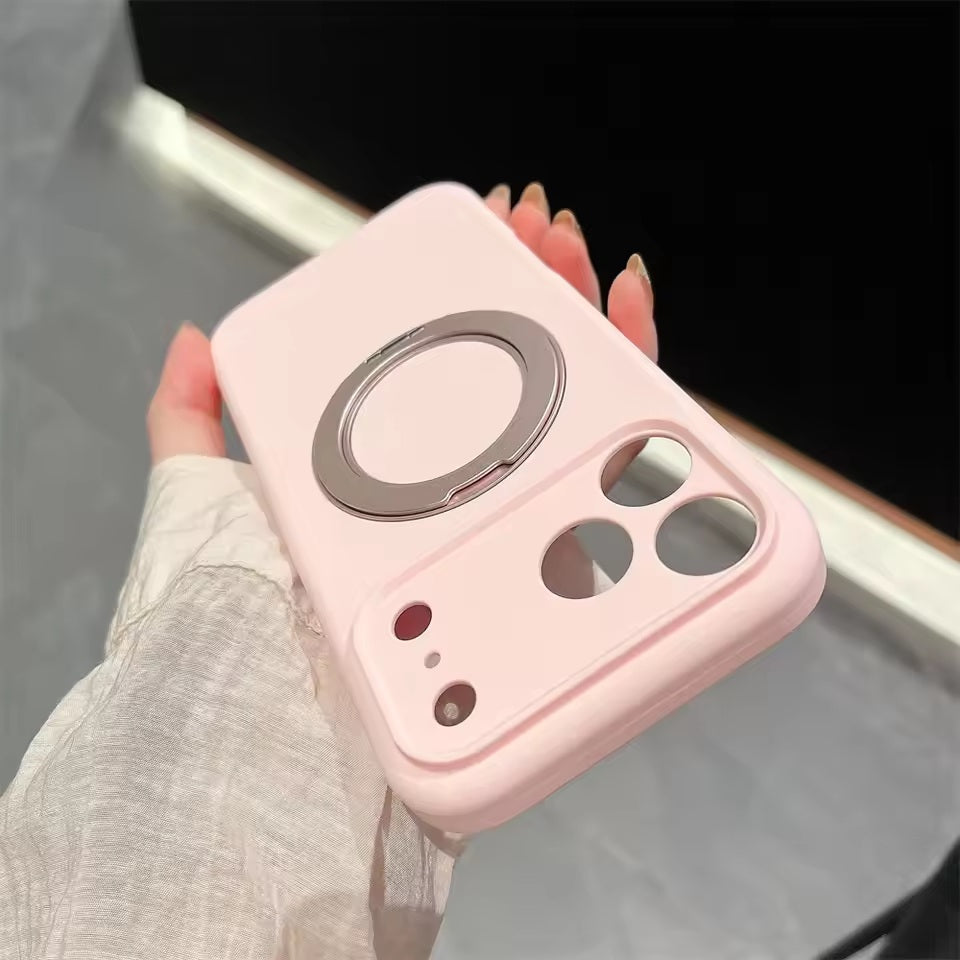 iPhone 17 Air 6.5 Liquid Silicone Camera Bracket with Magnetic Case