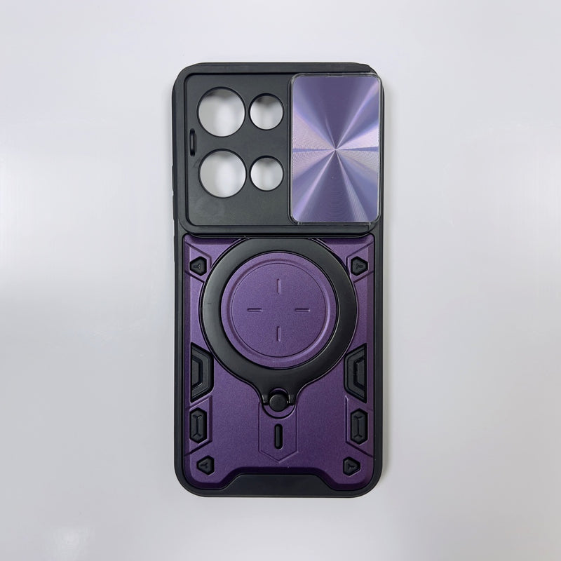 OPPO Reno13 5G Armor Shockproof Slide Camera Cover Ring Holder Case
