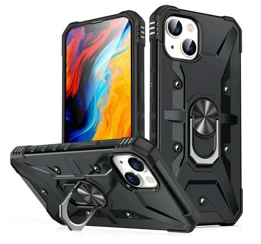 iPhone X/XS Rugged Armor Ring Holder Case