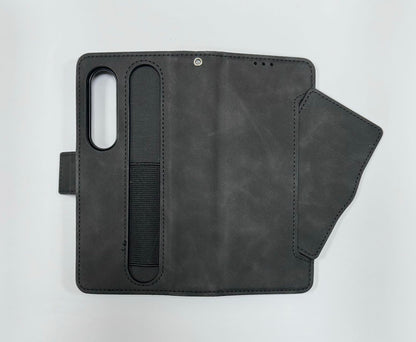 SAM F9360 Galaxy Z Fold4 5G Multiple Card Slots PU Leather Wallet with Pen Holder