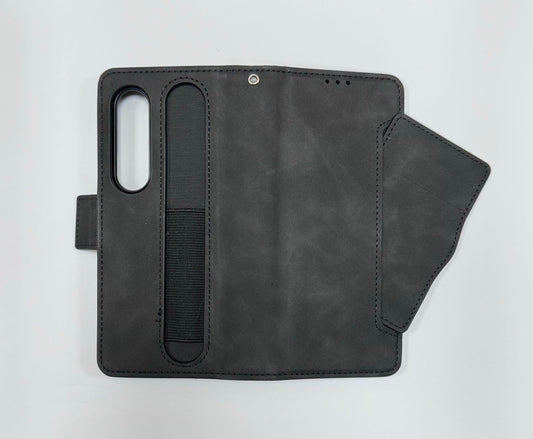 SAM F9360 Galaxy Z Fold4 5G Multiple Card Slots PU Leather Wallet with Pen Holder