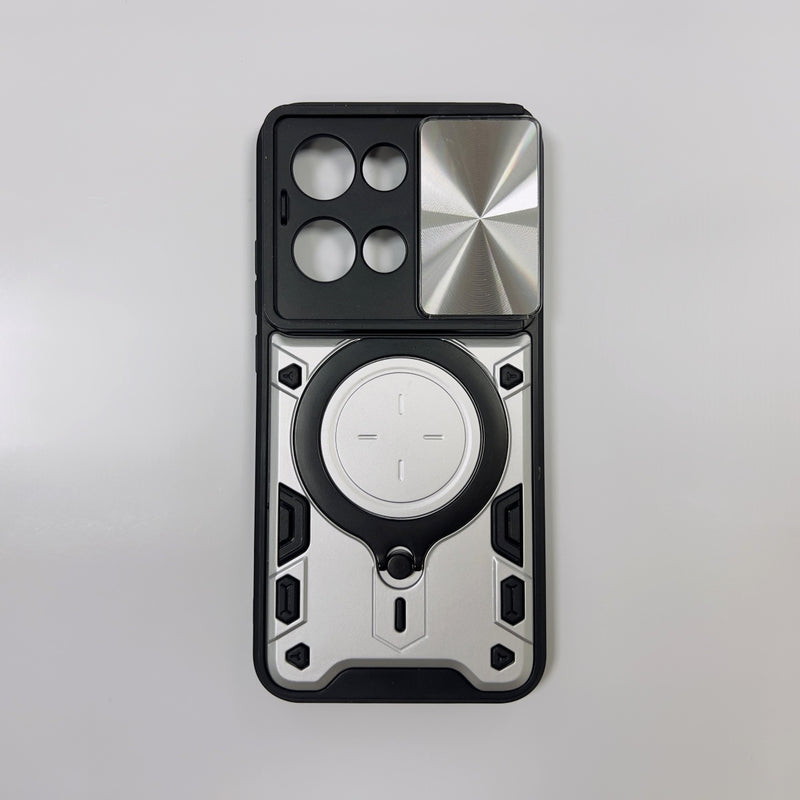 OPPO Reno13 5G Armor Shockproof Slide Camera Cover Ring Holder Case