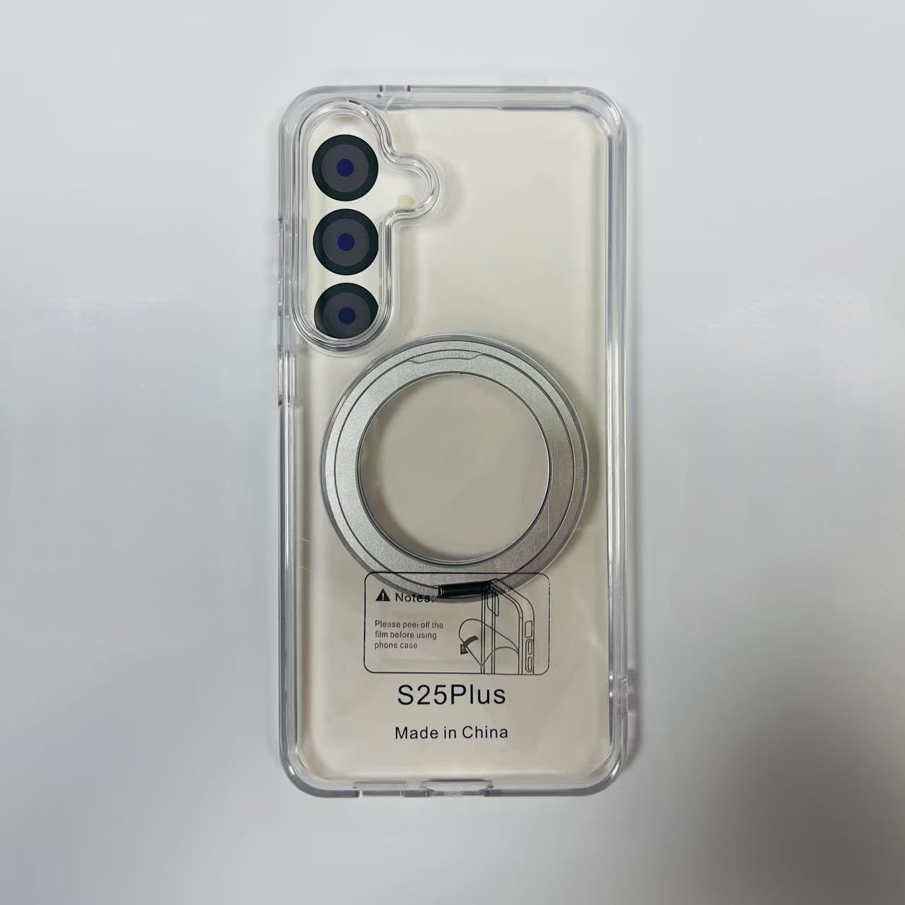 Samsung S936 Galaxy S25 Plus Acrylic with 360 Rotation Magsafe Ring Holder Case