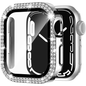 Watch 41mm Tempered Glass with Diamond Bezel Case