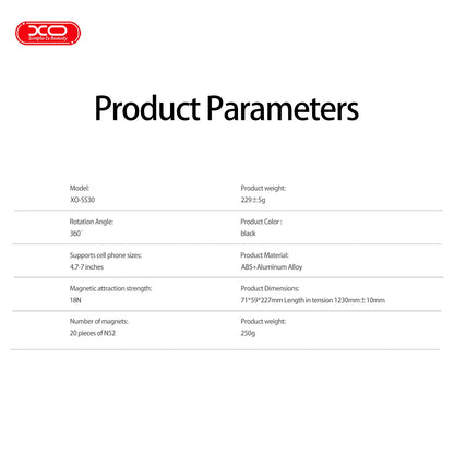 XO SS30 Magnetic Bluetooth Selfie Stick with Tripod Stand 1.2M