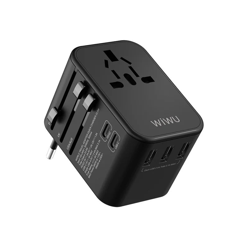 WIWU UA-303 3 USB-A + 2 USB-C 35W Universal Travel Adapter