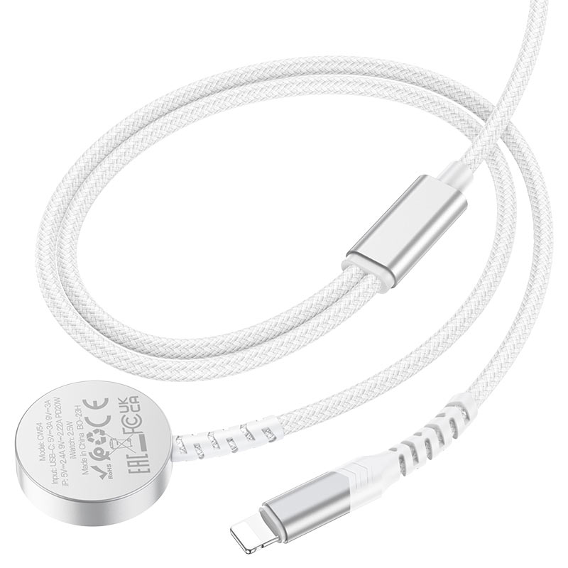 HOCO CW54 2 in 1 USB-C to Lightning & iWatch Charging Cable