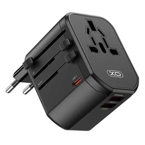 XO WL13 2 USB-A + 1 USB-C 20W Universal Travel Adapter