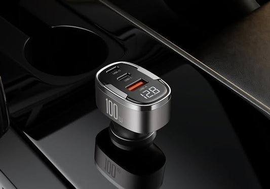 XO CC61 Intelligent 100W Car Charger (USB-A 30W+USB-C 45W+USB-L 25W)
