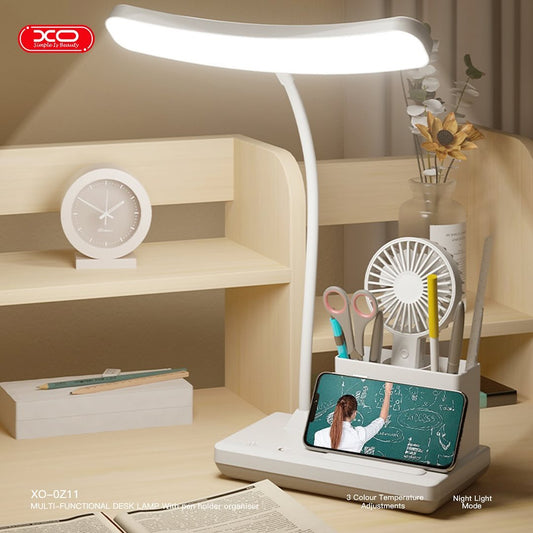 XO OZ11 Tri-Color Multi Speed Pencil Table Lamp with Night Light 2400mAh