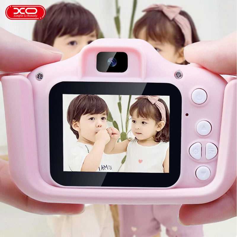 XO XJ01 Cartoon Dual Lens Children Camera Comes with Silicone Cover