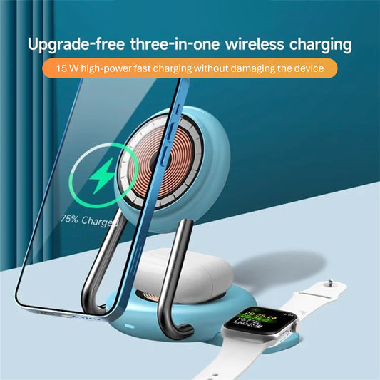 YN-21 Multi Function 3 in 1 Wireless Charging for Apple devices