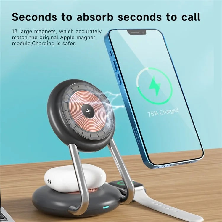 YN-21 Multi Function 3 in 1 Wireless Charging for Apple devices
