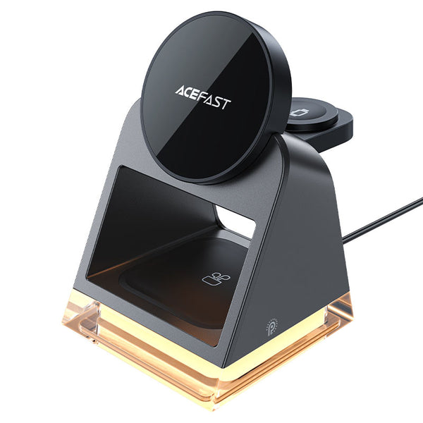 ACEFAST E17 Premium 3 in 1 Magnetic Wireless Charger with Stylish Ambient Light