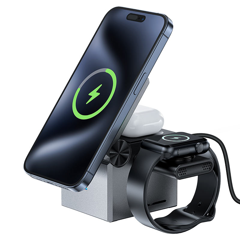 ACEFAST E18 Premium Rubic Cube Design 3 in 1 Magnetic Wireless Charger