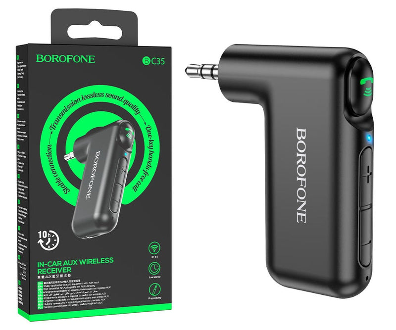 Borofone BC35 Wideway Car AUX Bluetooth Receiver 3.5mm Output