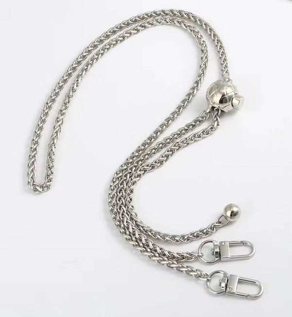 Crossbody Phone Adjustable Bead Ball Classic Silver Chain 120cm