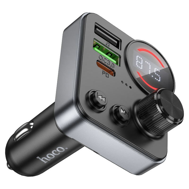 HOCO E86 Alegria 48W Dual Port PD30W+QC3.0 Car BT FM Transmitter