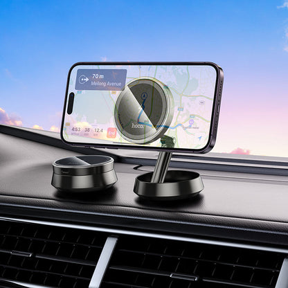 HOCO HW33 Metal Ring Magnetic Wireless Fast Charging Car Holder