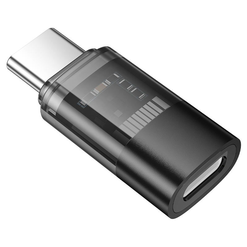 HOCO UA36D Type-C Male to Lightning Female Transparent Adapter