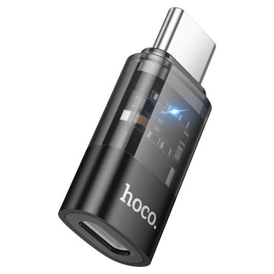 HOCO UA36D Type-C Male to Lightning Female Transparent Adapter