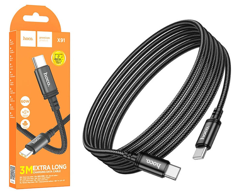 HOCO X91 Radiance Type-C to Type-C 60W 3A USB Cable 3M