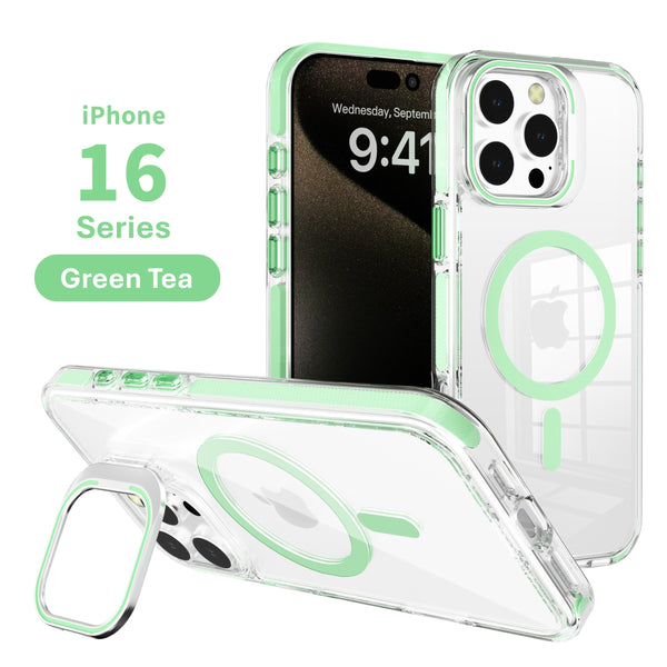 iPhone 16 6.1 Classic Hybrid Magsafe Case with Stash Stand