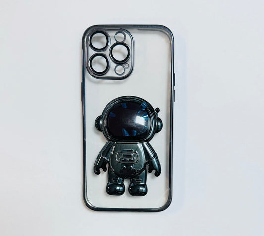 [SALE] iPhone 14 Pro 6.1 3D Astronaut Transparent Series Kickstand Case