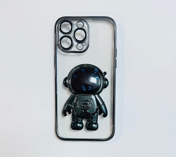 [SALE] iPhone 14 Pro 6.1 3D Astronaut Transparent Series Kickstand Case