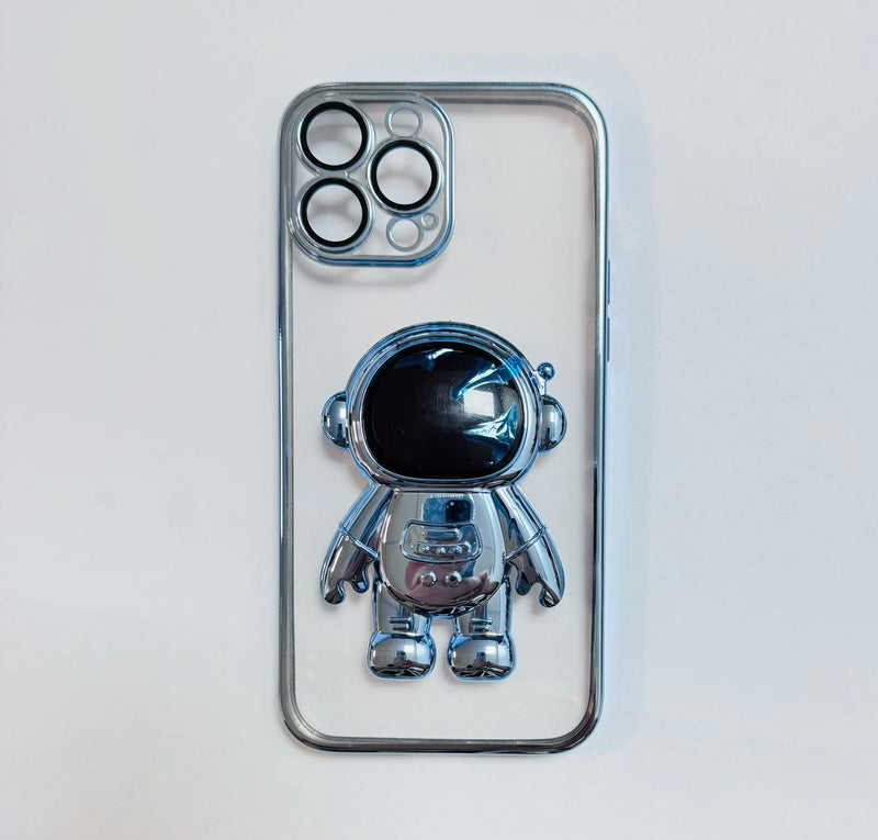 [SALE] iPhone 13 Pro Max 6.7 3D Astronaut Transparent Series Kickstand Case