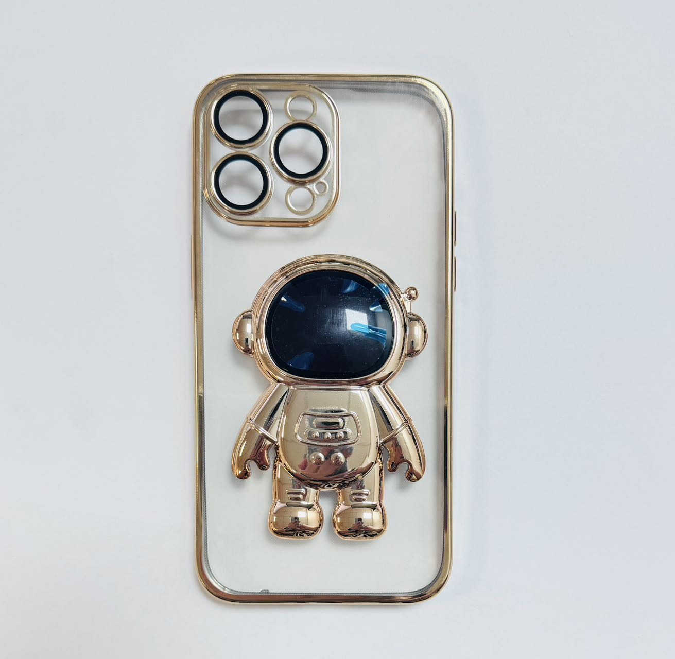 [SALE] iPhone 14 Pro 6.1 3D Astronaut Transparent Series Kickstand Case